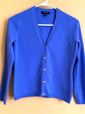 Land' End periwinkle blue button front cardigan sweater XS